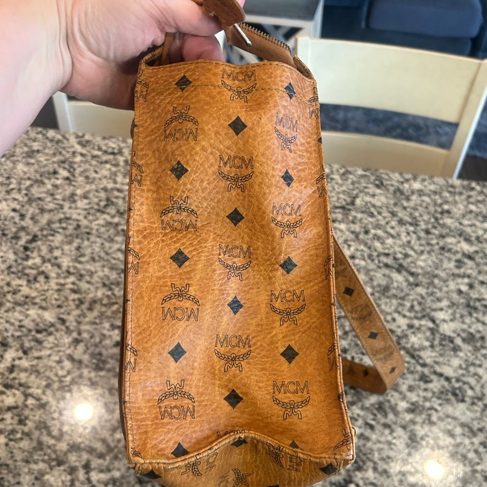 MCM Logo Monogram Tote Bag - Picture 15 of 16